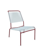 Schaffner Säntis Chaise basse Haut dossier Spaghetti Bleu Pastel 51 Bordeaux 38 