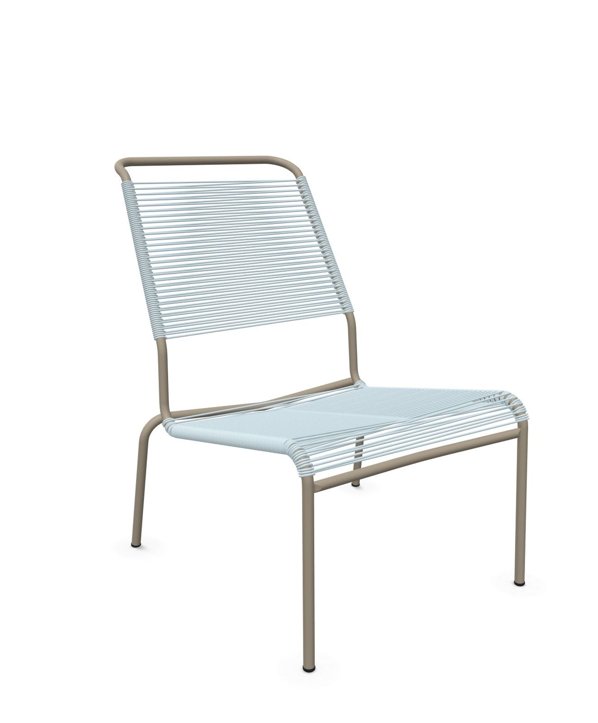 Schaffner Säntis Chaise basse Haut dossier Spaghetti Bleu Pastel 51 Champagne 85 
