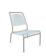 Schaffner Säntis Chaise basse Haut dossier Spaghetti Bleu Pastel 51 Champagne 85 