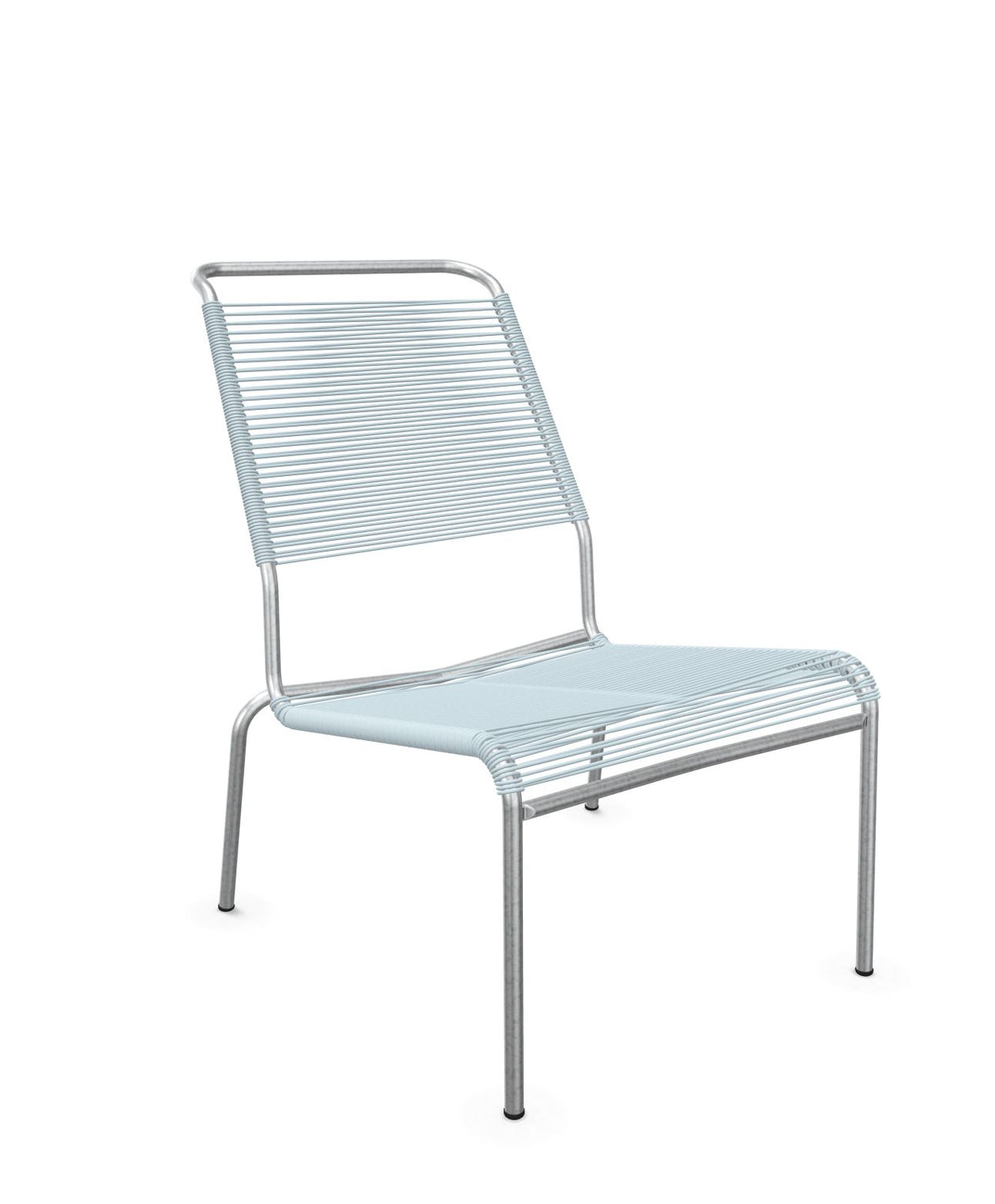 Schaffner Säntis Chaise basse Haut dossier Spaghetti Bleu Pastel 51 Galvanisé à chaud 02 