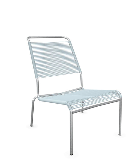 Schaffner Säntis Chaise basse Haut dossier Spaghetti Bleu Pastel 51 Galvanisé à chaud 02 