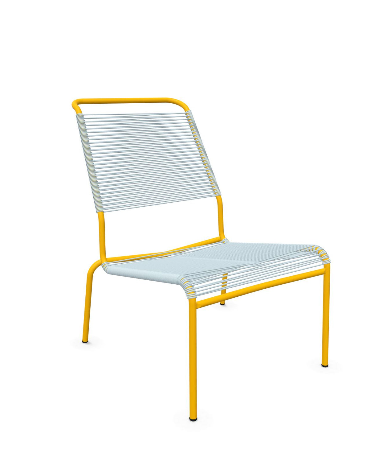 Schaffner Säntis Chaise basse Haut dossier Spaghetti Bleu Pastel 51 Jaune 11 