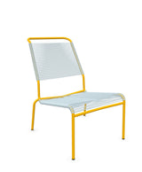 Schaffner Säntis Chaise basse Haut dossier Spaghetti Bleu Pastel 51 Jaune 11 