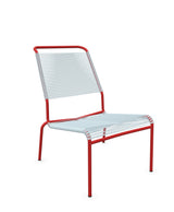 Schaffner Säntis Chaise basse Haut dossier Spaghetti Bleu Pastel 51 Rouge 30 