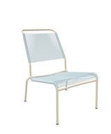 Schaffner Säntis Chaise basse Haut dossier Spaghetti Bleu Pastel 51 Sable Pastel 15 
