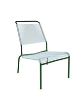 Schaffner Säntis Chaise basse Haut dossier Spaghetti Bleu Pastel 51 Vert Sapin 66 
