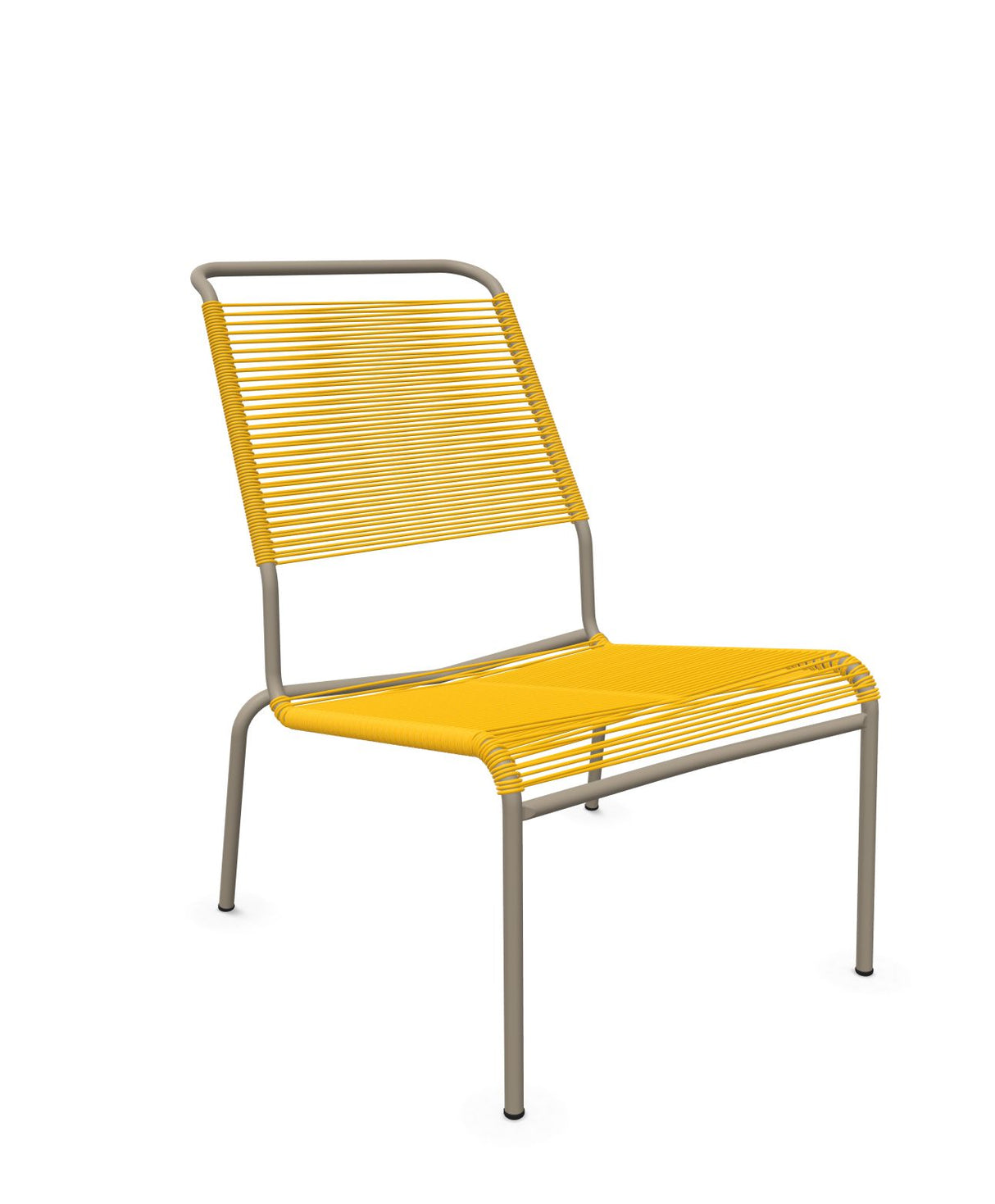 Schaffner Säntis Chaise basse Haut dossier Spaghetti Jaune 11 Champagne 85 