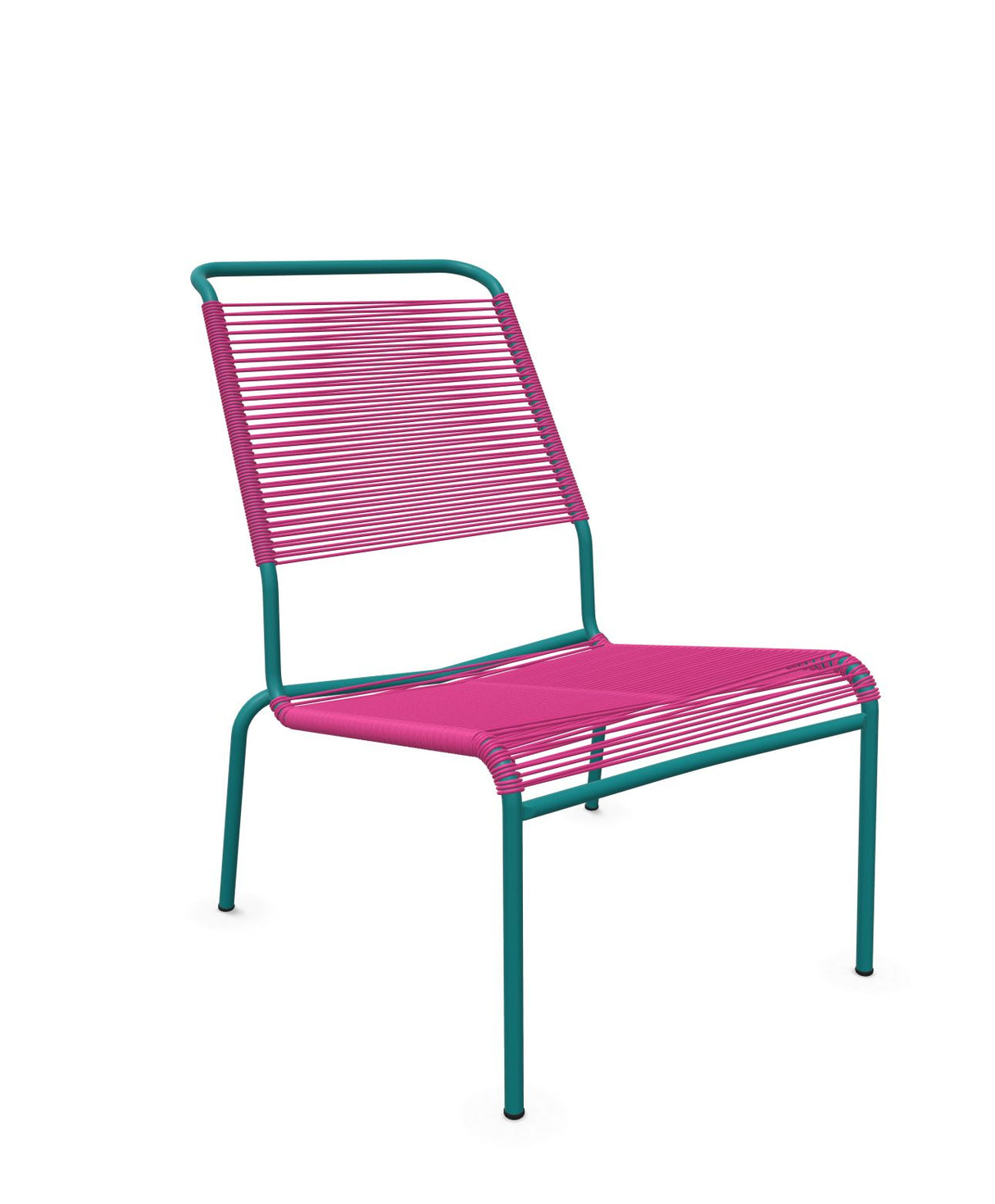 Schaffner Säntis Chaise basse Haut dossier Spaghetti Rose 41 Bleu Kali 56 