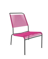Schaffner Säntis Chaise basse Haut dossier Spaghetti Rose 41 Graphite 73 