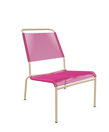 Schaffner Säntis Chaise basse Haut dossier Spaghetti Rose 41 Marron Pastel 83 