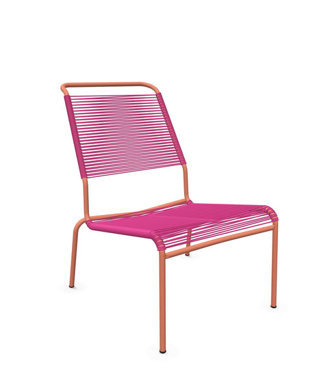 Schaffner Säntis Chaise basse Haut dossier Spaghetti Rose 41 Terracotta 84 