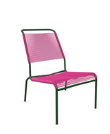 Schaffner Säntis Chaise basse Haut dossier Spaghetti Rose 41 Vert Sapin 66 
