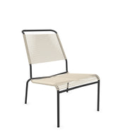 Schaffner Säntis Chaise basse Haut dossier Spaghetti Sable Pastel 15 Anthracite 77 
