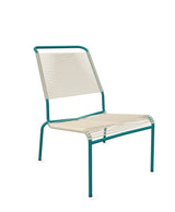 Schaffner Säntis Chaise basse Haut dossier Spaghetti Sable Pastel 15 Bleu Kali 56 