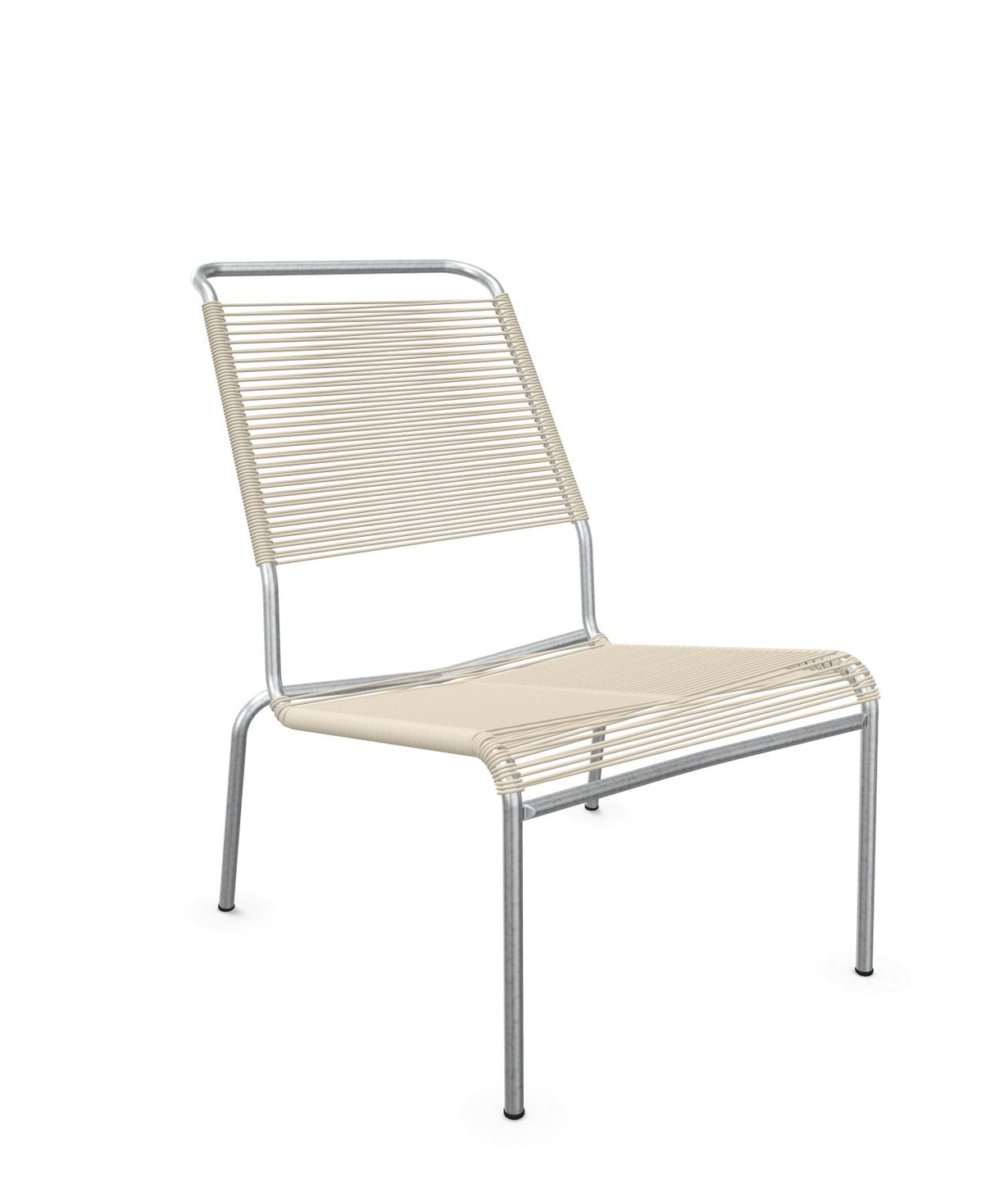 Schaffner Säntis Chaise basse Haut dossier Spaghetti Sable Pastel 15 Galvanisé à chaud 02 