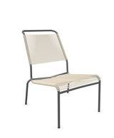 Schaffner Säntis Chaise basse Haut dossier Spaghetti Sable Pastel 15 Graphite 73 