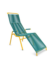 Schaffner Säntis Chaise longue Relax Spaghetti Bleu Kali 56 Jaune 11 