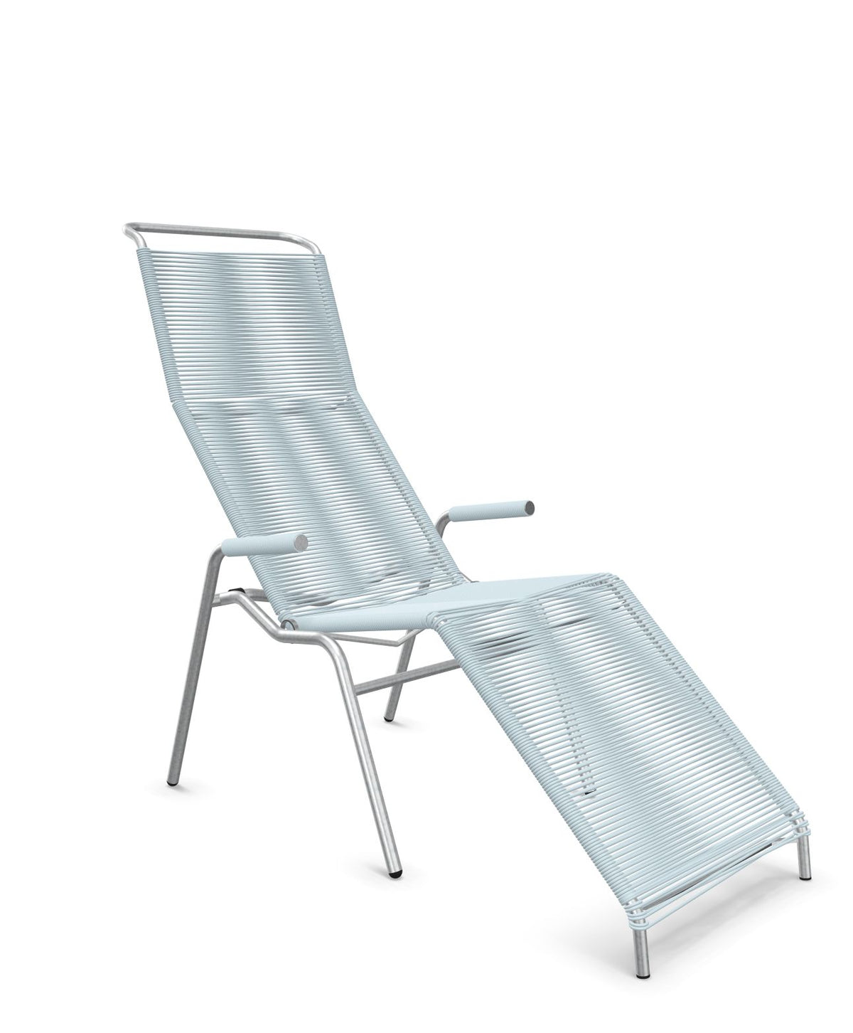 Schaffner Säntis Chaise longue Relax Spaghetti Bleu Pastel 51 Galvanisé à chaud 02 