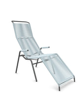 Schaffner Säntis Chaise longue Relax Spaghetti Bleu Pastel 51 Graphite 73 