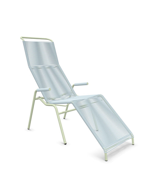 Schaffner Säntis Chaise longue Relax Spaghetti Bleu Pastel 51 Vert Pastel 64 
