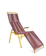 Schaffner Säntis Chaise longue Relax Spaghetti Bordeaux 38 Jaune 11 