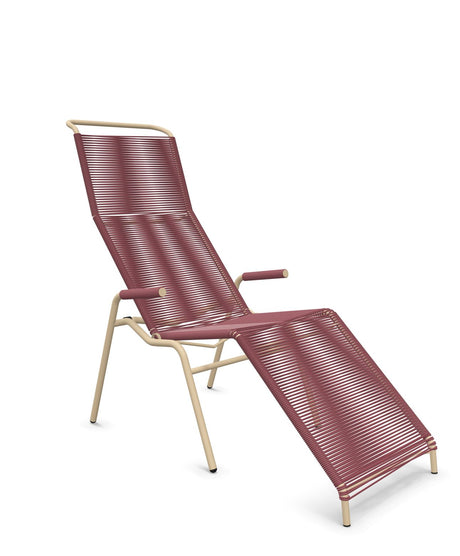 Schaffner Säntis Chaise longue Relax Spaghetti Bordeaux 38 Marron Pastel 83 