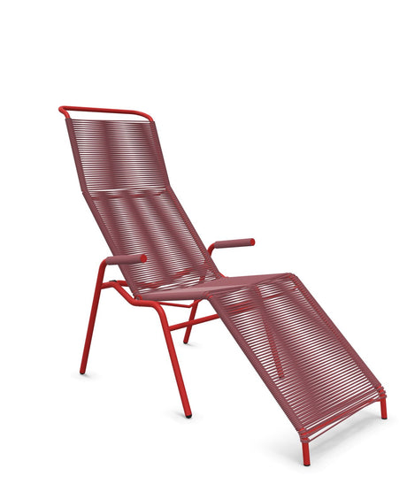 Schaffner Säntis Chaise longue Relax Spaghetti Bordeaux 38 Rouge 30 