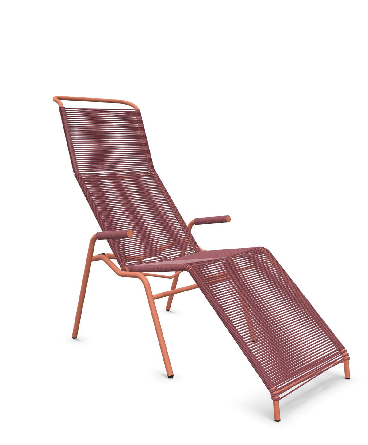 Schaffner Säntis Chaise longue Relax Spaghetti Bordeaux 38 Terracotta 84 