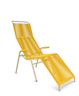 Schaffner Säntis Chaise longue Relax Spaghetti Jaune 11 Marron Pastel 83 