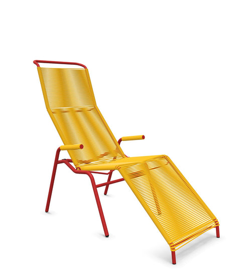 Schaffner Säntis Chaise longue Relax Spaghetti Jaune 11 Rouge 30 