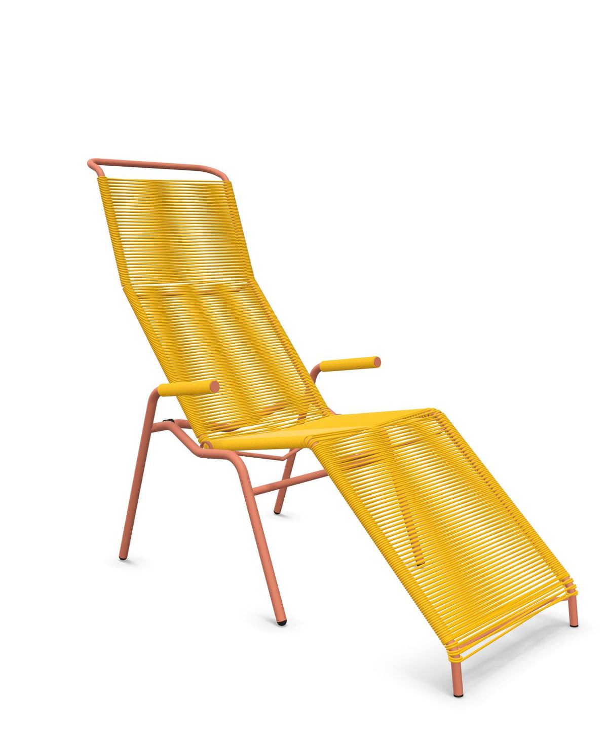Schaffner Säntis Chaise longue Relax Spaghetti Jaune 11 Terracotta 84 