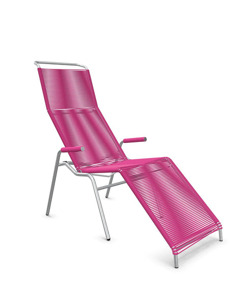 Schaffner Säntis Chaise longue Relax Spaghetti Rose 41 Galvanisé à chaud 02 