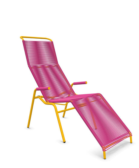 Schaffner Säntis Chaise longue Relax Spaghetti Rose 41 Jaune 11 