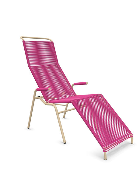 Schaffner Säntis Chaise longue Relax Spaghetti Rose 41 Marron Pastel 83 