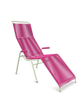 Schaffner Säntis Chaise longue Relax Spaghetti Rose 41 Vert Pastel 64 