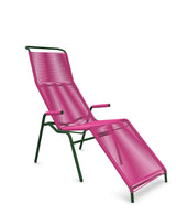 Schaffner Säntis Chaise longue Relax Spaghetti Rose 41 Vert Sapin 66 