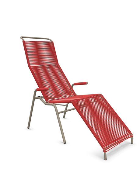 Schaffner Säntis Chaise longue Relax Spaghetti Rouge 30 Champagne 85 
