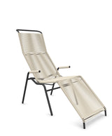 Schaffner Säntis Chaise longue Relax Spaghetti Sable Pastel 15 Anthracite 77 