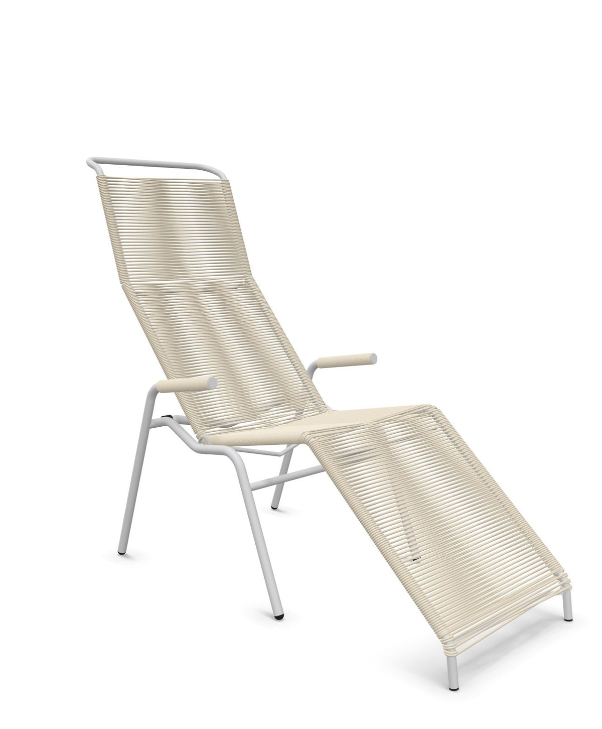 Schaffner Säntis Chaise longue Relax Spaghetti Sable Pastel 15 Gris Argent 78 