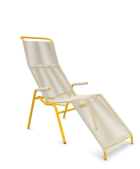 Schaffner Säntis Chaise longue Relax Spaghetti Sable Pastel 15 Jaune 11 