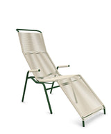 Schaffner Säntis Chaise longue Relax Spaghetti Sable Pastel 15 Vert Sapin 66 