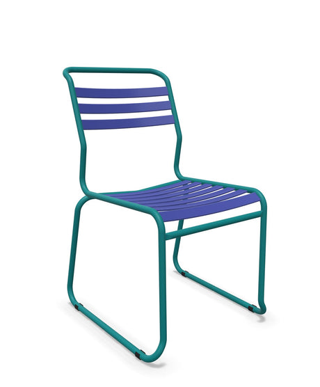 Schaffner Säntis Chaise luge à lattes Bleu 53 Bleu Kali 56 