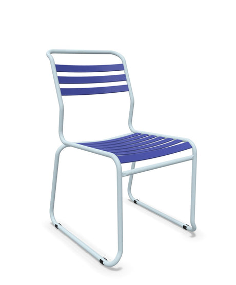 Schaffner Säntis Chaise luge à lattes Bleu 53 Bleu Pastel 51 