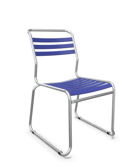 Schaffner Säntis Chaise luge à lattes Bleu 53 Galvanisé à chaud 02 