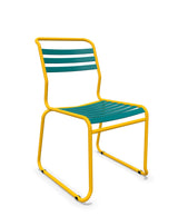 Schaffner Säntis Chaise luge à lattes Bleu Kali 56 Jaune 11 