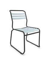 Schaffner Säntis Chaise luge à lattes Bleu Pastel 51 Anthracite 77 