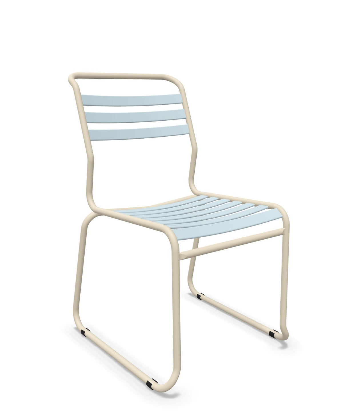 Schaffner Säntis Chaise luge à lattes Bleu Pastel 51 Sable Pastel 15 