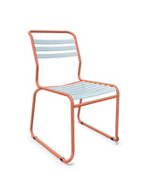 Schaffner Säntis Chaise luge à lattes Bleu Pastel 51 Terracotta 84 