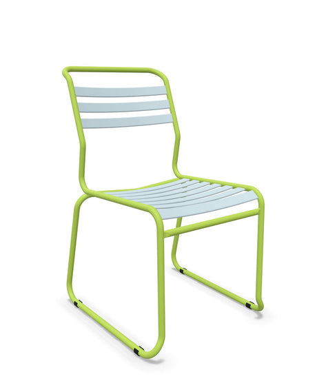 Schaffner Säntis Chaise luge à lattes Bleu Pastel 51 Vert Clair 63 