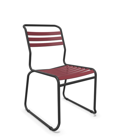 Schaffner Säntis Chaise luge à lattes Bordeaux 38 Anthracite 77 